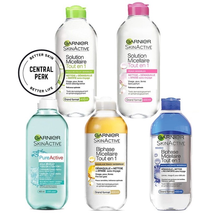 Nước tẩy trang Garnier Skinactive Micellar Water cho da dầu mụn da khô da nhạy cảm