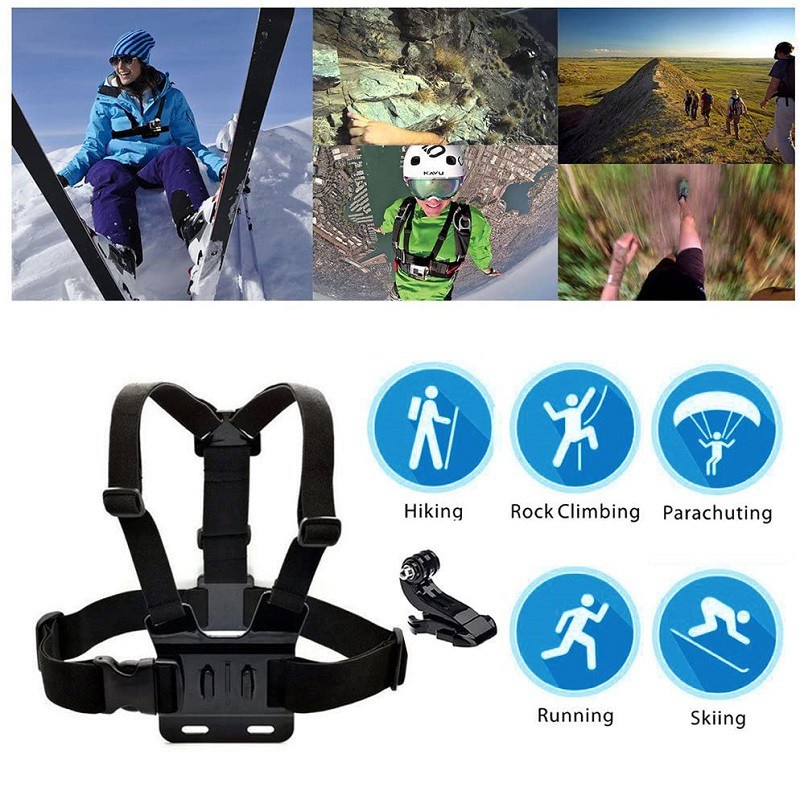 Lammcou Adjustable Harness Chest Strap Head Strap Belt Compatible with GoPro Hero 9 8 7 5 Black Osmo Yi Go Pro Action Camera Accessory