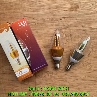 (Cực rẻ lại bền) Bóng đèn E14 thắp đèn chùm,đèn trang trí LED CANDLE Hàng việt nam chất lượng cao