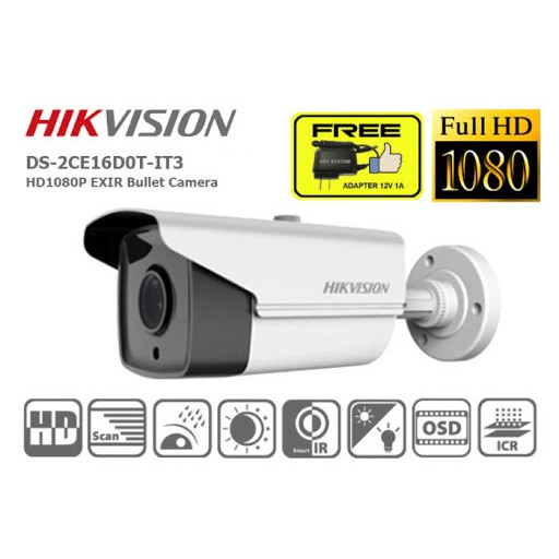 CAMERA HD-TVI HIKVISION 2.0MP DS-2CE16D0T-IT3