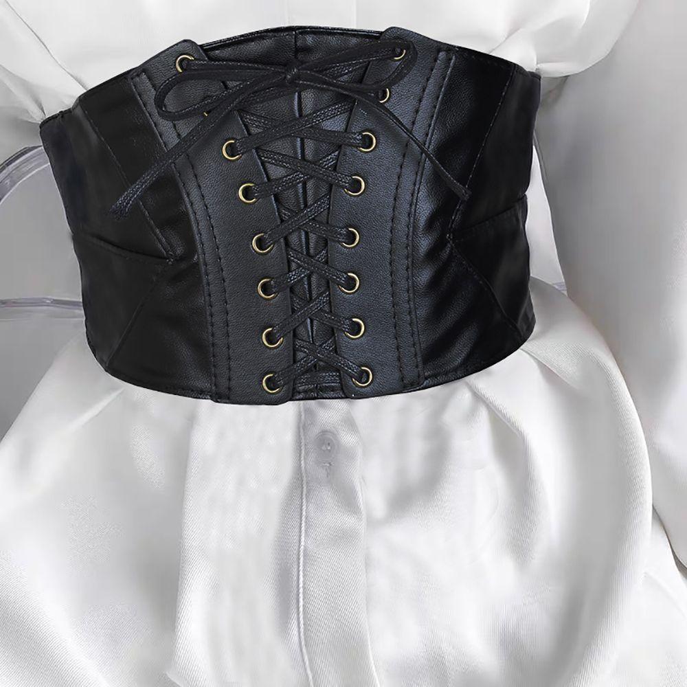 Thắt Lưng Da Pu Bản Rộng Co Giãn Thời Trang Mùa Hè Cho Nữ