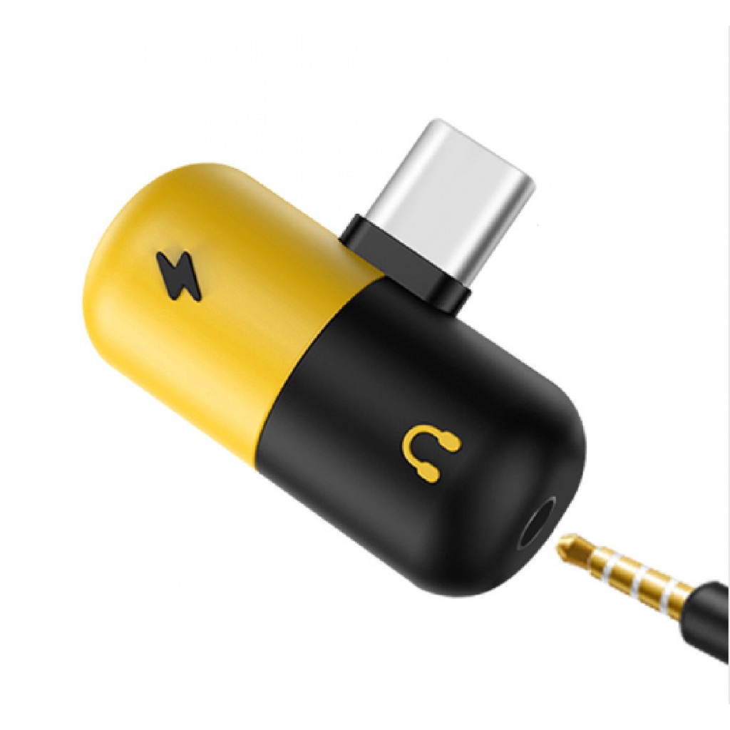 Đầu cắm chuyển đổi cáp sạc USB type-C / tai nghe jack 3.5mm cho điện thoại