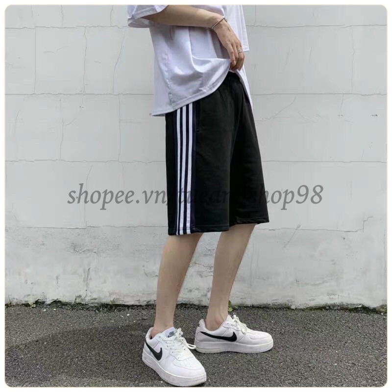 Quần Short 3 Sọc Unisex Nam Nữ Freesize 38-70kg - TUEANHSHOP