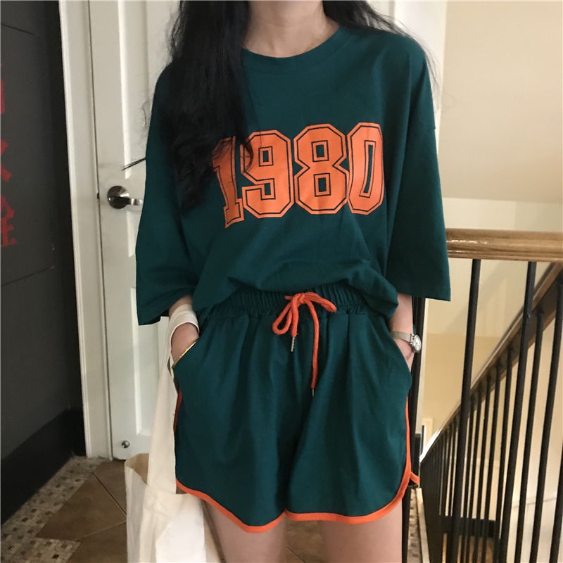 Bộ Đồ Ngủ Tay Ngắn Dáng Rộng Plus Size Phong Cách Hàn Quốc Thời Trang Mùa Hè Cho Nữ | BigBuy360 - bigbuy360.vn