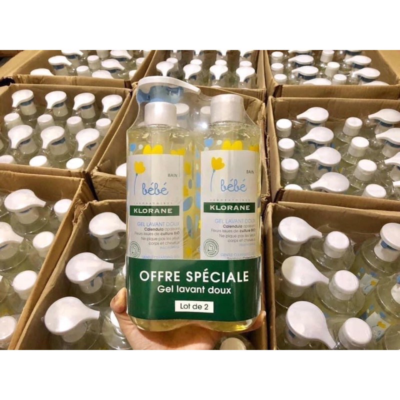 Sữa tắm gội 2 in 1 bébé Klorane