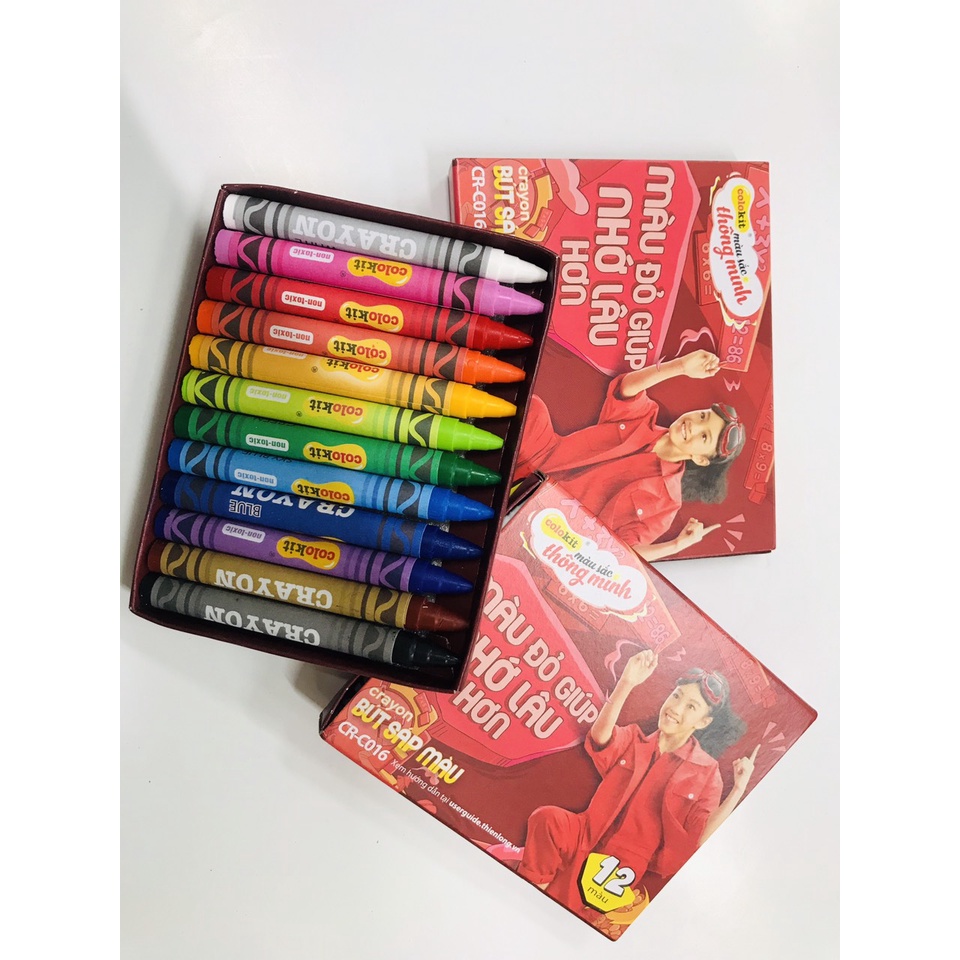 Bút sáp 12 màu CRC 016 Thiên Long hàng cao cấp