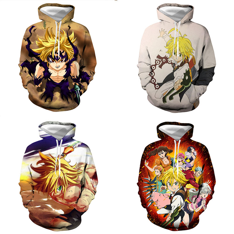 Áo Khoác Hoodie Tay Dài Hóa Trang Nhân Vật Meliodas Liones Phim The Seven Deadly Sins | BigBuy360 - bigbuy360.vn