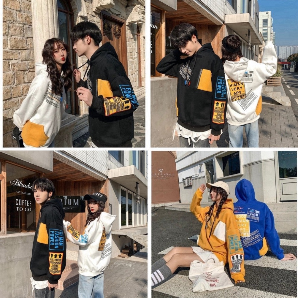 Áo Hoodie Unisex nam nữ khoác nỉ KN34 trần bông cao cấp phối màu siêu đẹp, form unisex Hàn Quốc | WebRaoVat - webraovat.net.vn