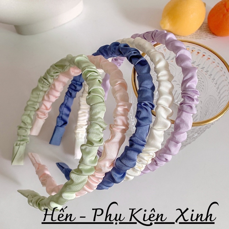 Bờm nhún bằng vải lụa chắc chắn phong cách Hàn Quốc nhiều màu