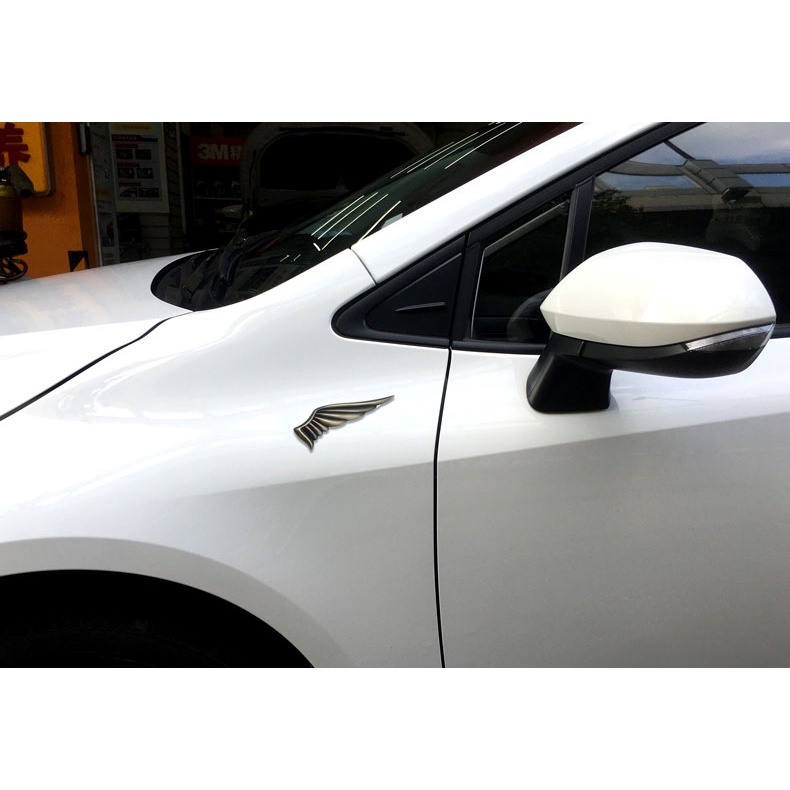 Tem Decal Dán 3D Trang Trí Xe Ô Tô Bằng Kim Loại Hình Đôi Cánh Thiên Thần Gắn Logo -Phù Hợp Mọi Hãng Xe  [Hàng Loại Đẹp]
