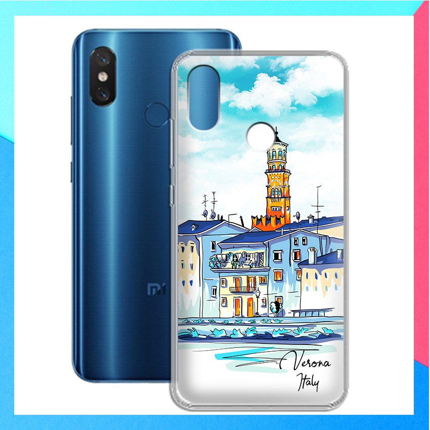 Ốp lưng Xiaomi Mi 8 in họa tiết du lịch các nước tranh phong cảnh mùa hè - 01133 Silicone Dẻo