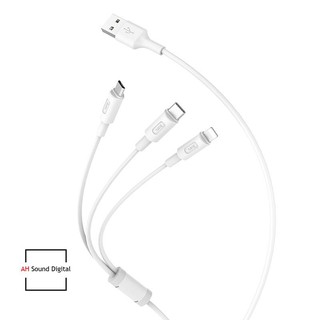 Cáp sạc hoco x25 đa nẳng 3 đầu :lightning+ micro+type-c