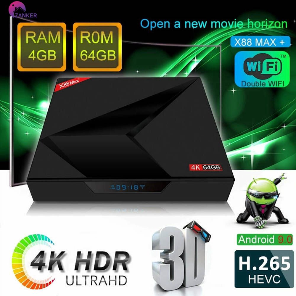 Bộ thiết bị chuyển đổi TV thường thành smart TV X88 MAX+ 4GB+64GB