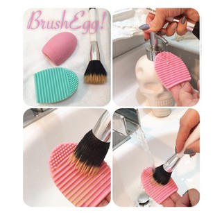 Silicone Dụng Cụ Vệ Sinh Cọ Trang Điểm Hình Quả Trứng