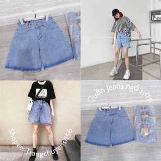 -video ảnh thật- quàn jeans ngố trơn lì