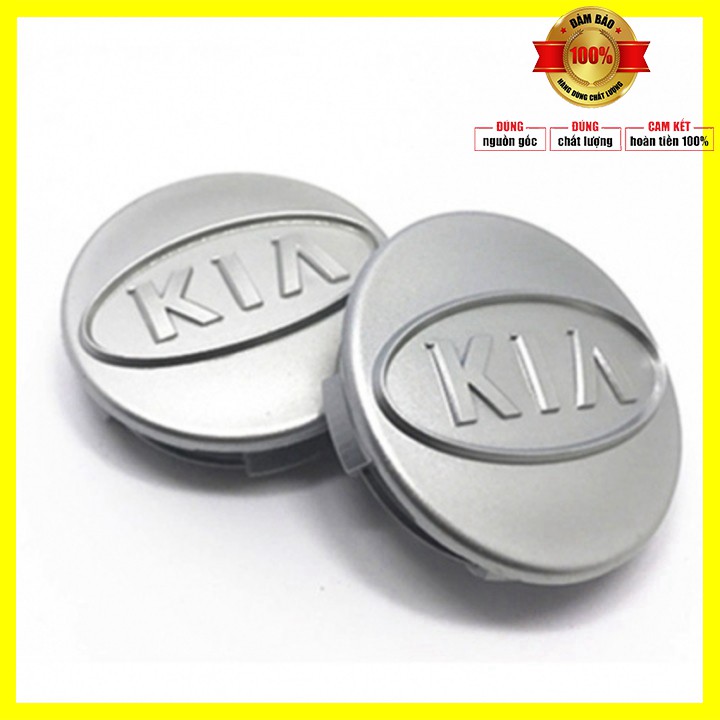 Sản phẩm  Logo chụp mâm, ốp lazang bánh xe ô tô Kia KIA-58 đường kính 58mm, Nhựa ABS - 01 chiếc