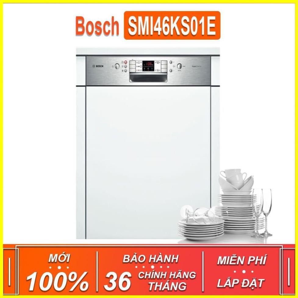 Máy rửa bát âm tủ Bosch SMI46KS01E - Seri 4 TGB dung tích rửa 13 bộ chén bát ( Xuất sứ Thổ Nhĩ Kỳ - Cam Kết Chính Hãng )