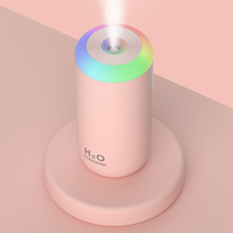 350Ml Humidifier USB Rechargeable Ultrasonic Aroma Diffuser Pink