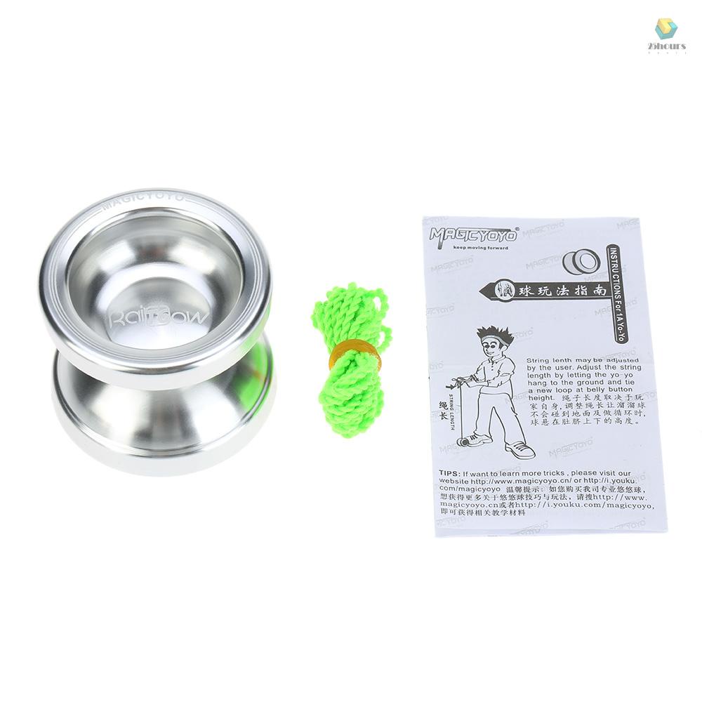 Đồ Chơi Yoyo T6 8 Bằng Hợp Kim Nhôm Màu Bạc Kèm Dây Cho Trẻ Em