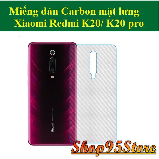 Miếng dán Carbon mặt lưng Xiaomi Redmi K20/ K20 pro