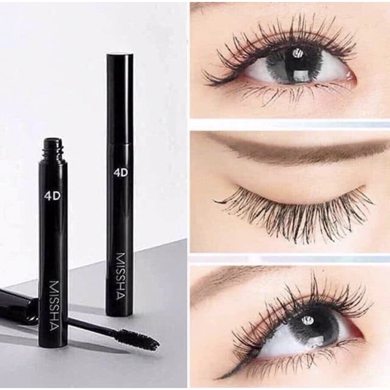 (Mẫu mới) Chải mi Mascara The Style 4D Misha, làm dài mi, không lem