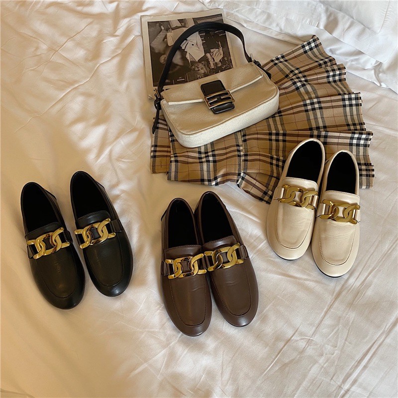 Giày loafer nữ vintage dây xích/ ORD | BigBuy360 - bigbuy360.vn
