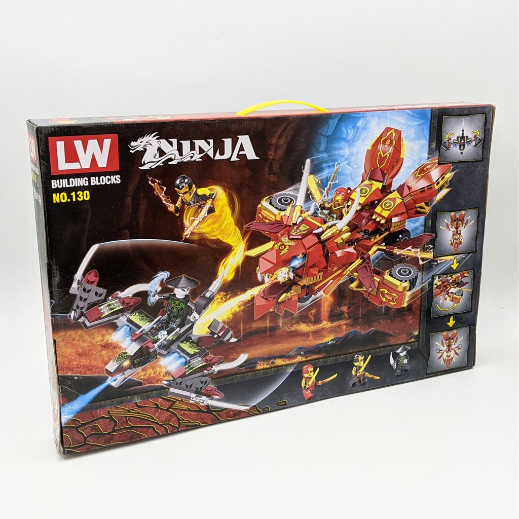 Đồ chơi lắp ráp LEGO NINJA  616 miếng ghép - Xếp hình đại chiến Ninja rồng