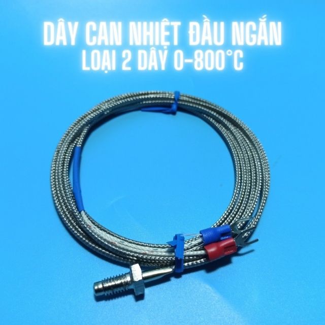 Dây Can Nhiệt K Đầu Ngắn Ren 6 Dải Nhiệt Độ 0-800°C Đủ Kích Thước