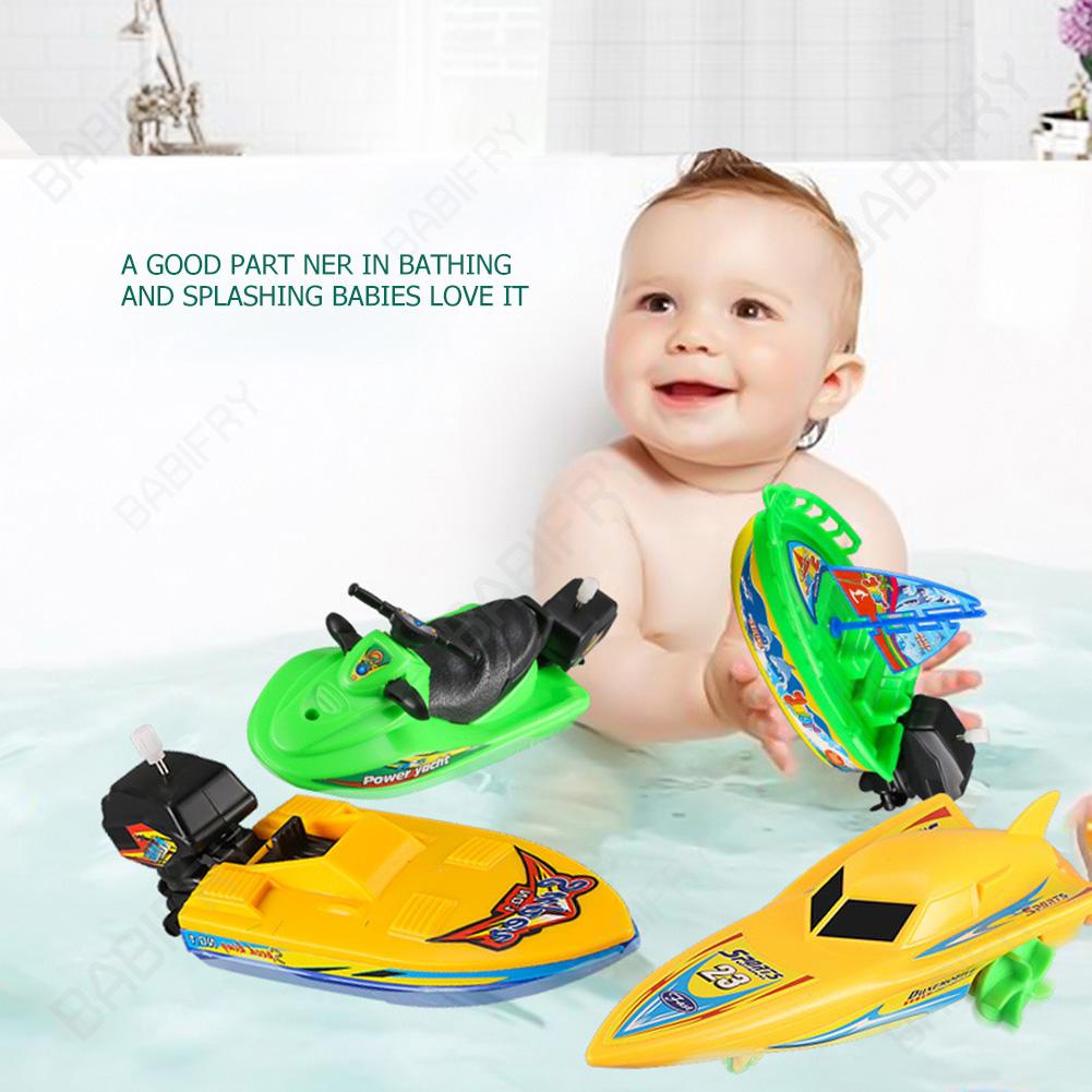Thuyền Đồ Chơi Lên Dây Cót Nhiều Màu Sắc Đáng Yêu Cho Bé
