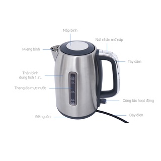 Ấm đun siêu tốc Sharp 1.5 lít EKJ-15EVS-ST