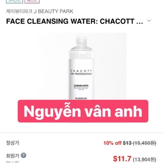Tẩy trang Chacott 50ml mẫu mới