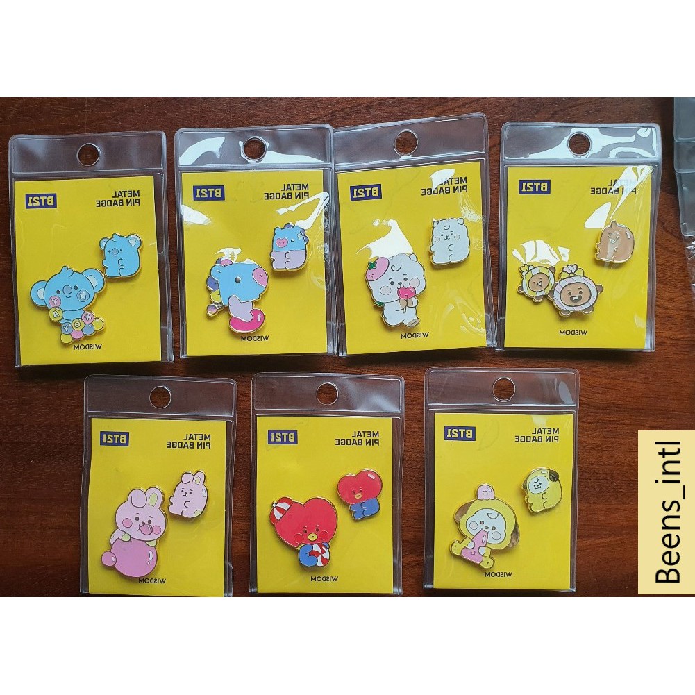 GHIM CÀI BT21 JAPAN METAL PIN BADGE HUY HIỆU CÀI TRÊN QUẦN ÁO, BALO, TÚI XÁCH