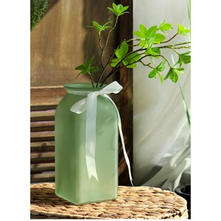 Lọ hoa thủy tinh cát- màu xanh lá