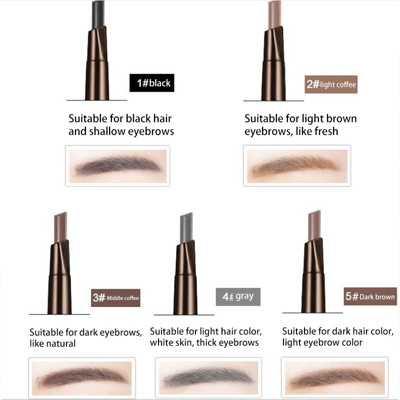 Bút Kẻ Lông Mày Hai Đầu Xoay Tự Động Lâu Trôi Chống Nước Và Mồ Hôi | BigBuy360 - bigbuy360.vn