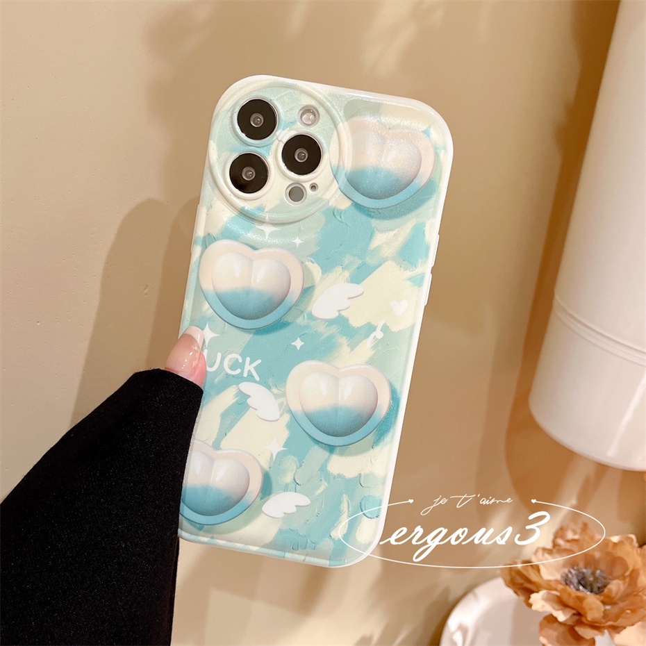 Ốp Điện Thoại Mềm Họa Tiết Bông Hoa Màu Xanh Dương Cho iPhone 14 13 12 11 Pro Max SE2020 X XR Xs Max 7 8 Plus