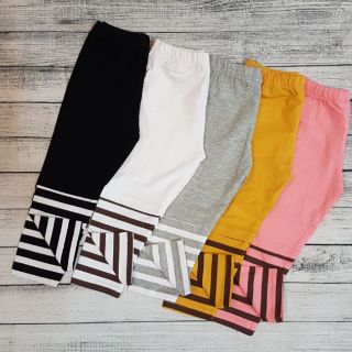 Quần legging ống phối sọc lạ mắt