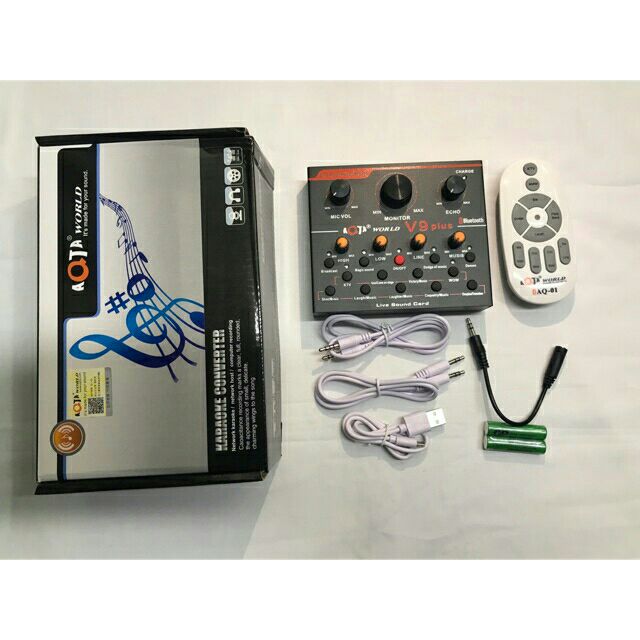 Sound card thu âm livestream V9 Plus BH 6 tháng lỗi đổi mới