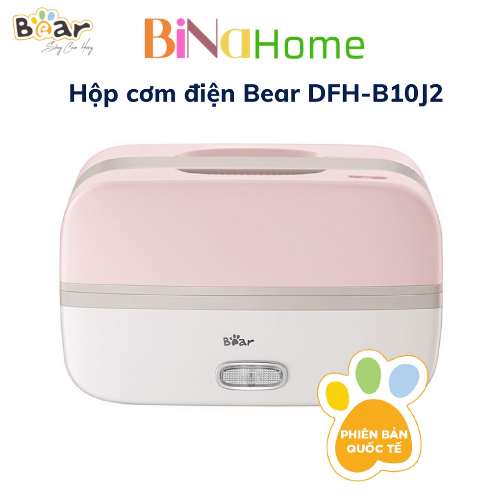 Hộp cơm điện tự nấu Bear DFH-B10J2 bản quốc tế Nồi cơm điện cá nhân chính hãng Bear Binahome