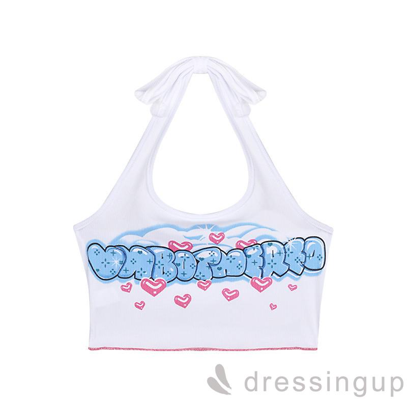 Áo Tank Top Sát Nách In Chữ Trái Tim Thời Trang Mùa Hè Cho Nữ