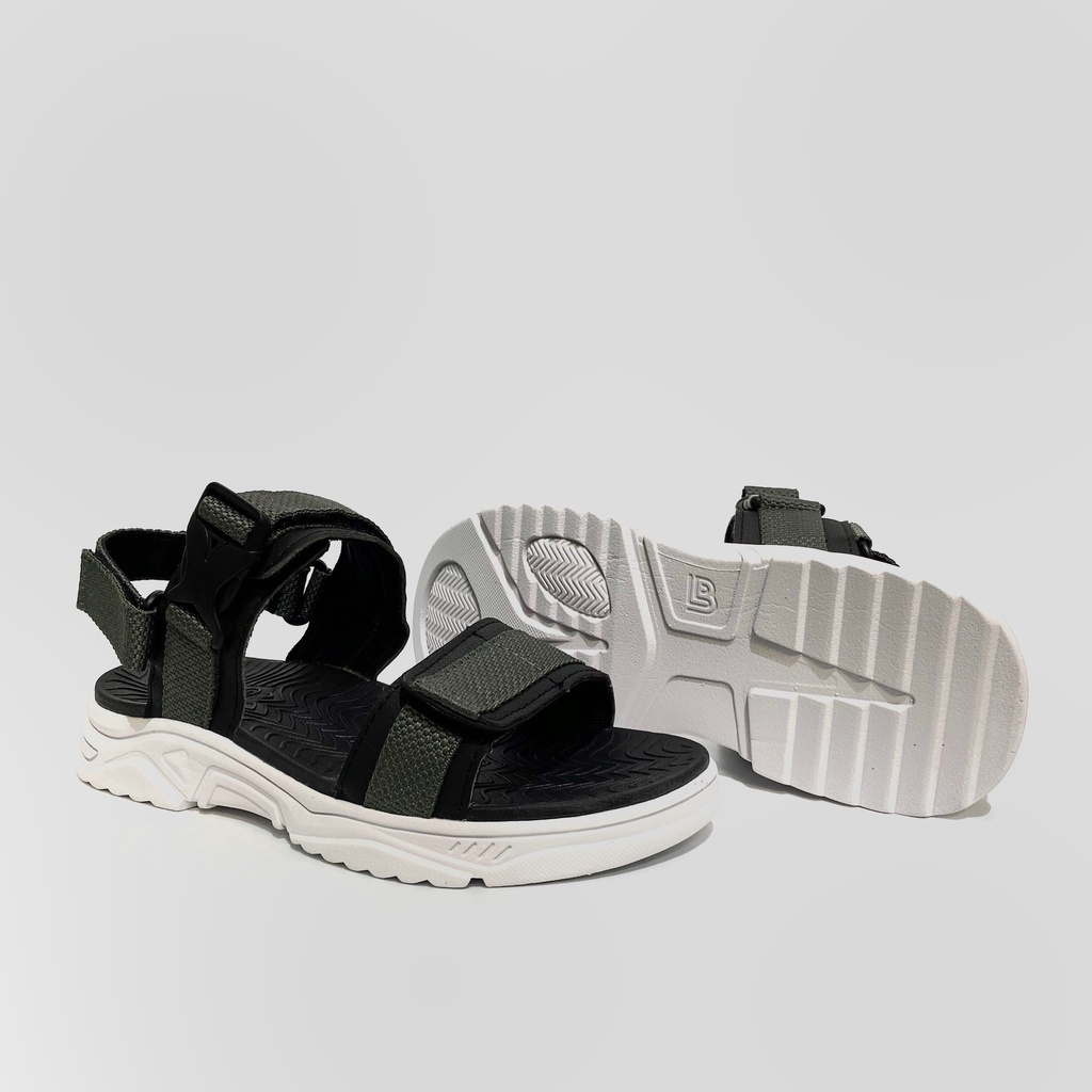 Giày Sandal Nam Nữ Unisex The BiLy Quai Ngang Dây Dù Đế Phylon Siêu Êm Nhẹ Màu Xám-BLDTMD03-Xám