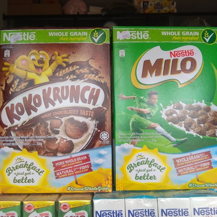 Ngũ cốc Ăn Sáng Nestlé MILO Cereal / KoKo Krunch (330g/hộp)