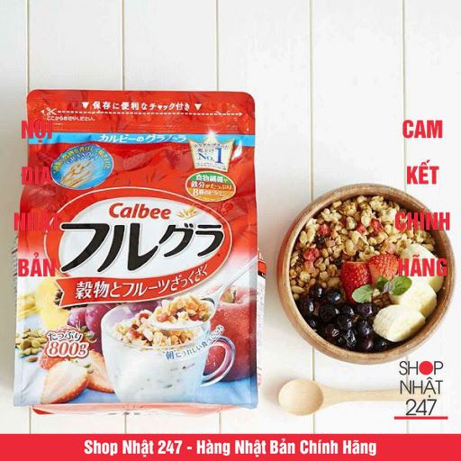 ( Date T11/2021 ) Ngũ cốc calbee 800g màu đỏ - Nội địa Nhật Bản | BigBuy360 - bigbuy360.vn