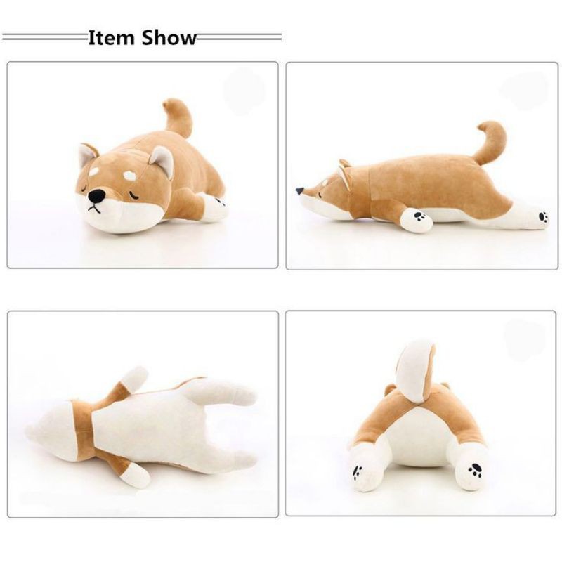 Gấu bông Chó Shiba miniso mềm nằm ngủ