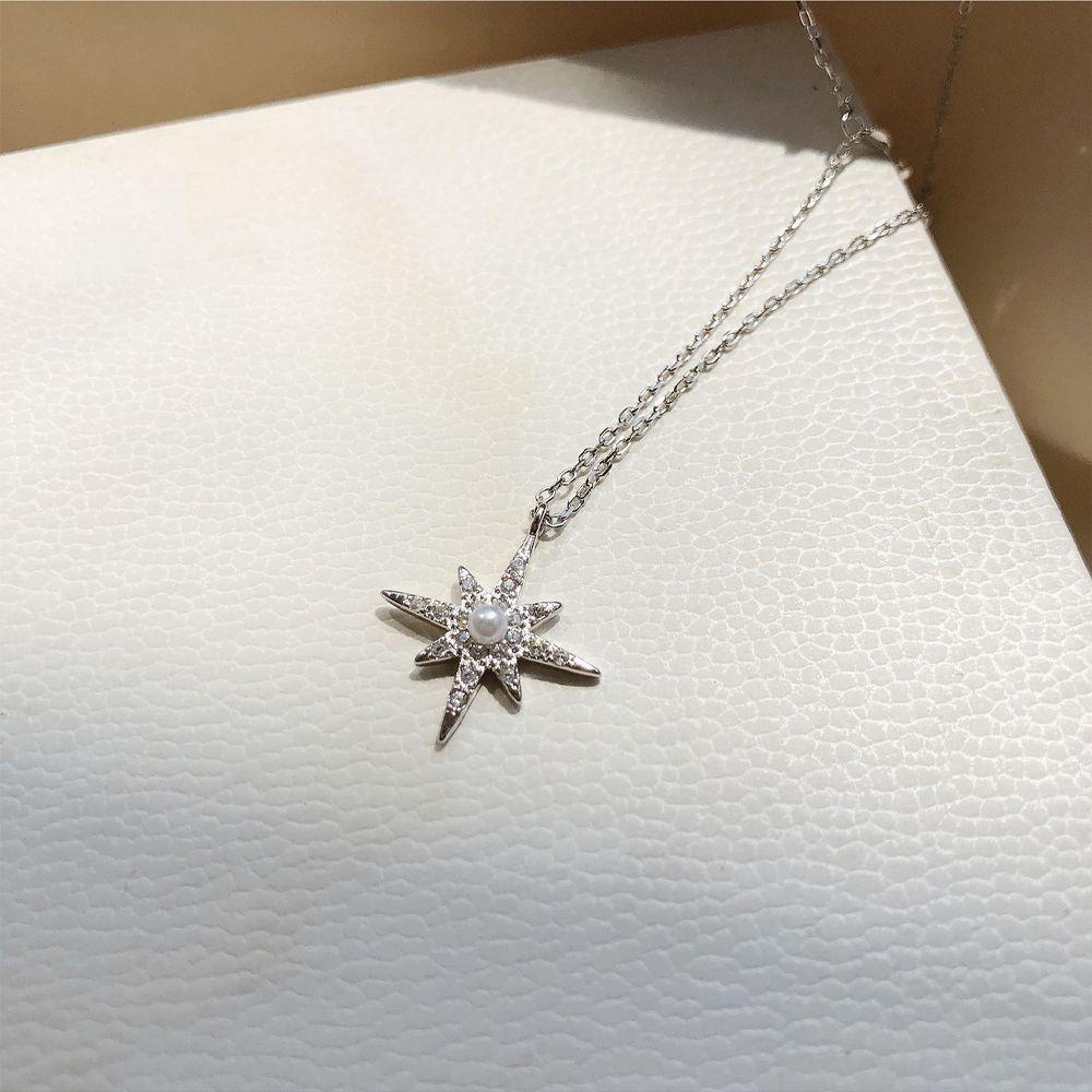 Vòng cổ Hai Lớp Hình Mặt Trăng Phong Cách Hàn Quốc