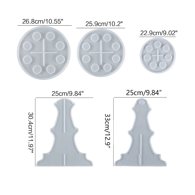 Khuôn Silicone Làm Giá Đỡ Cốc Cà Phê 3 Tầng Tiện Dụng