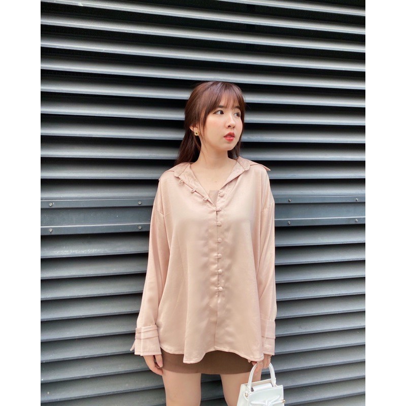 Áo tay nơ nút bọc