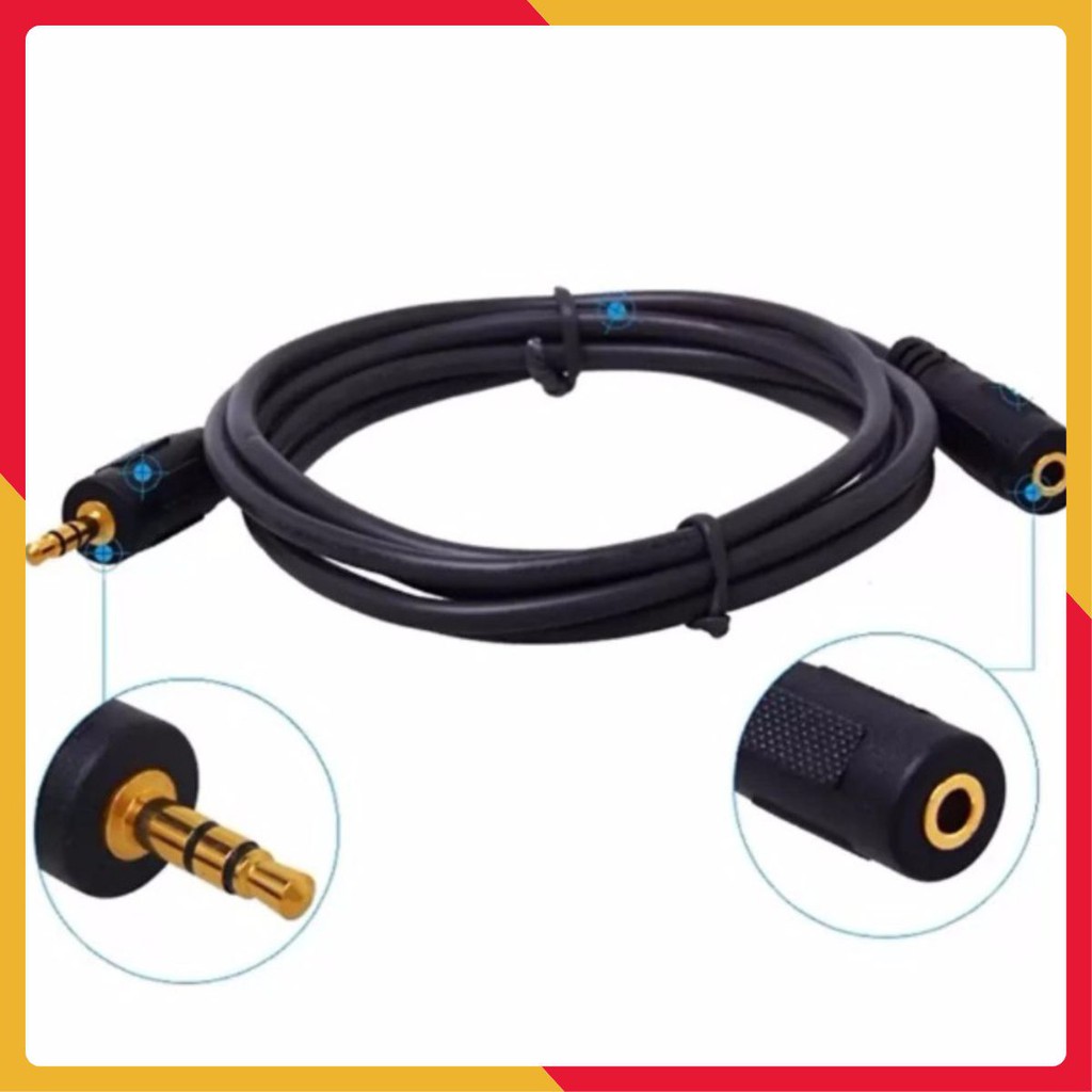 Dây nối loa tai nghe dài 1.5M 3M 5M đen nối dài thiết bị cổng 3.5mm IPShop