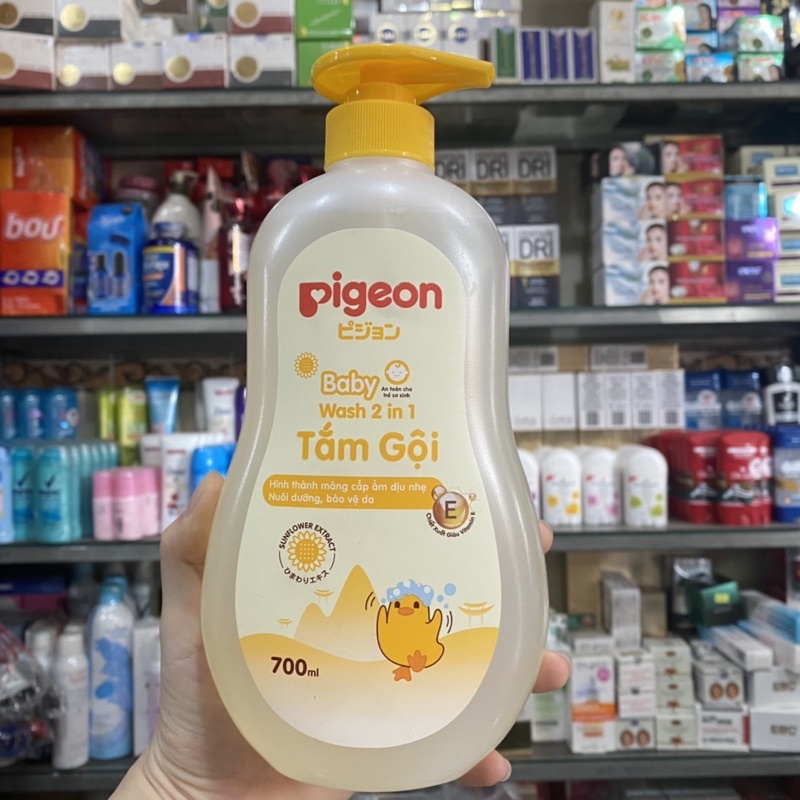 Sữa tắm gội Pigeon hoa hướng dương 700ml - Pigeon Baby Wash 2 in 1