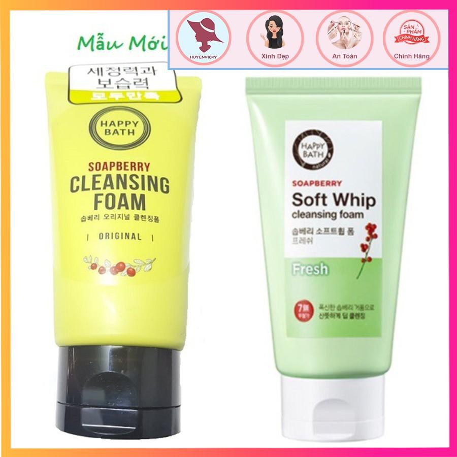 Sữa Rửa Mặt Soapberry Soft Whip Cleansing Foam Happy Bath Fresh 150g