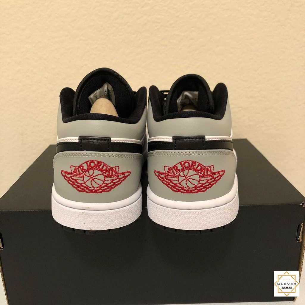 Giày Thể Thao AIR JORDAN 1 Low Light Smoke Grey Xám Trắng Cổ Thấp Cực Phong Cách Clever Man Store